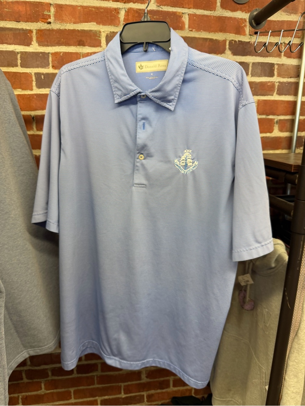 Donald Ross XL Blue Stripe Polo Carnoustie Golf Links